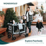 The Wagon Duo: “Two kids. One simple motion to fold it. No compromises.”