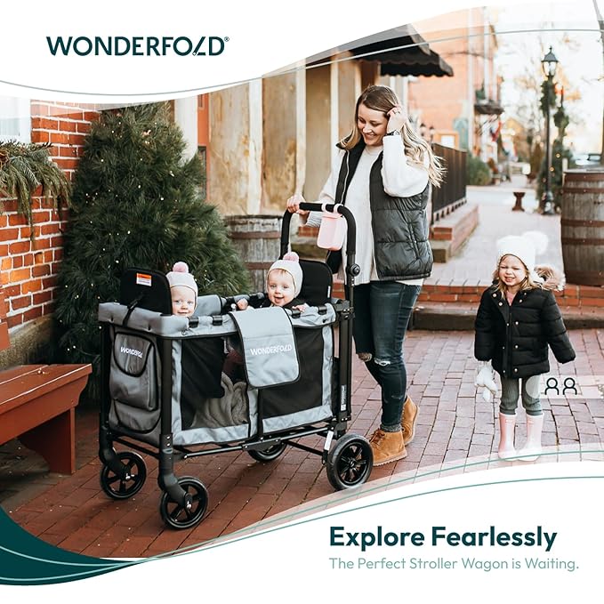 The Wagon Duo: “Two kids. One simple motion to fold it. No compromises.”