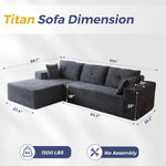 NestSofa Pro “The L-shaped sofa that fits your space: no assembly, no tools, no hassle.”
