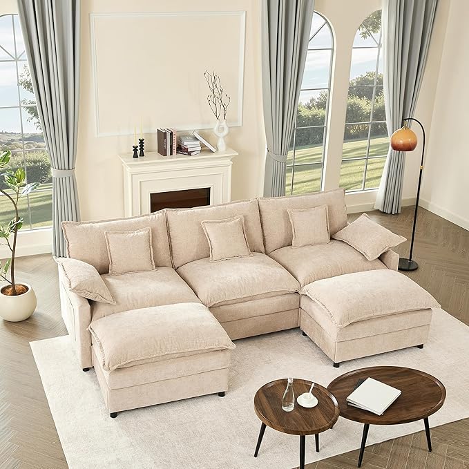 Cloud Modular — Chenille, Deep Seat, 5-Seater, 108"