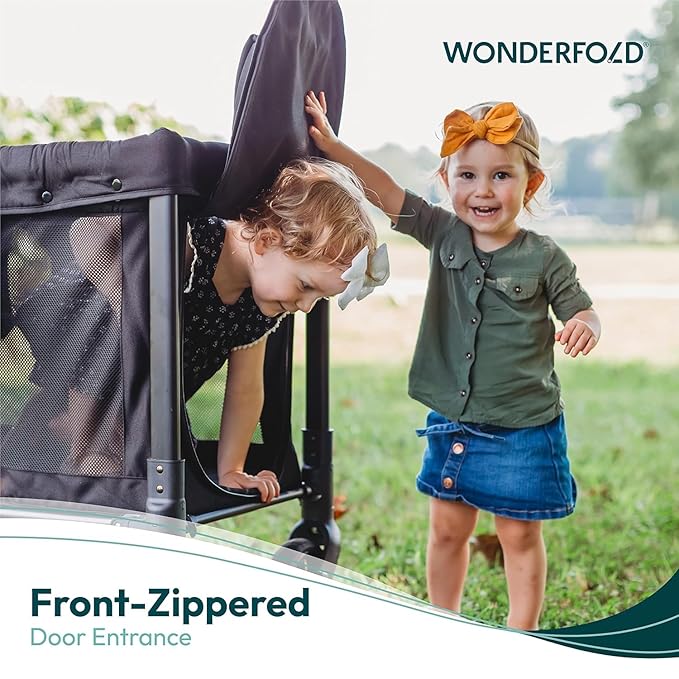 The Wagon Duo: “Two kids. One simple motion to fold it. No compromises.”