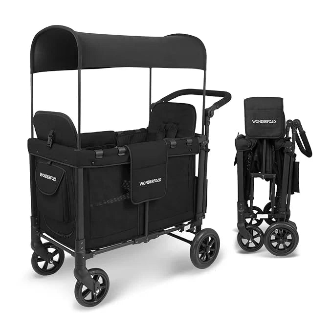 The Wagon Duo: “Two kids. One simple motion to fold it. No compromises.”