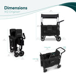 The Wagon Duo: “Two kids. One simple motion to fold it. No compromises.”