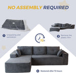 NestSofa Pro “The L-shaped sofa that fits your space: no assembly, no tools, no hassle.”