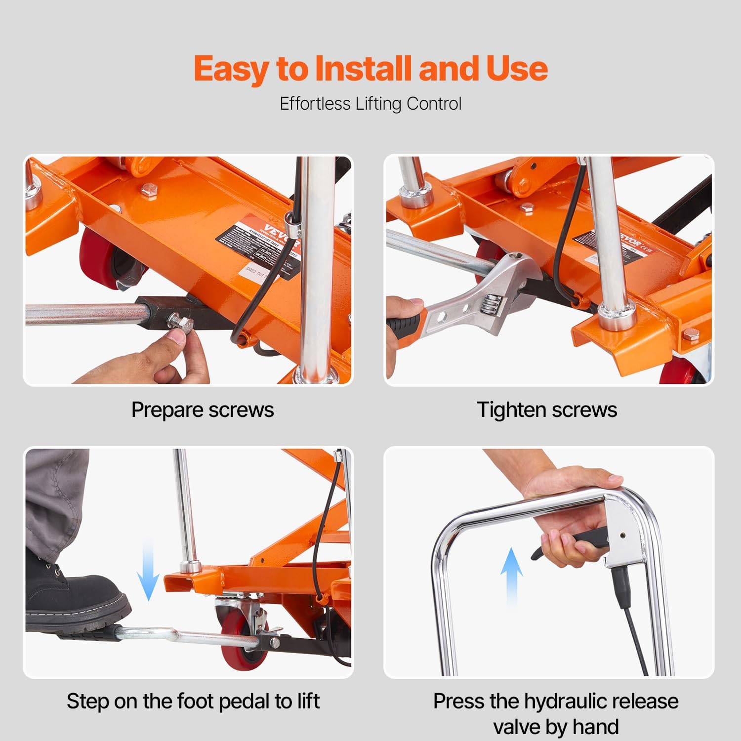 HydraLift X "Professional Hydraulic Scissor Lift Table — Maximum Load Capacity: 330 lbs"