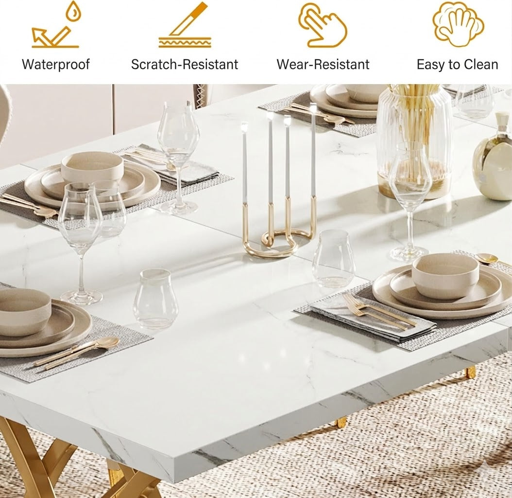 MARBLEUX — "The table that transforms your dining room into a luxurious space."