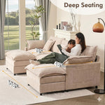 Cloud Modular — Chenille, Deep Seat, 5-Seater, 108"