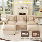 Cloud Modular — Chenille, Deep Seat, 5-Seater, 108"